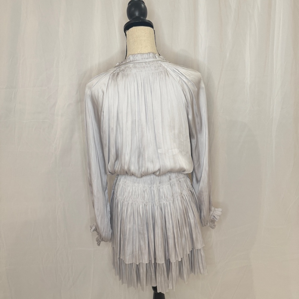 RESET BY JANE Jamie Silky Mini Dress in Silver - Picture 6 of 7